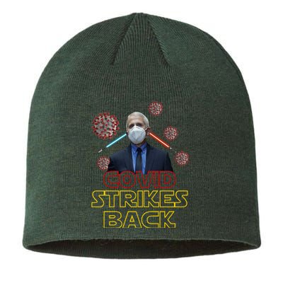 Covid Strikes Back Dr Fauci Funny Sustainable Beanie