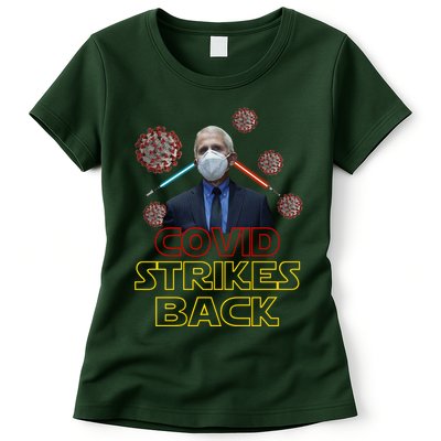 Covid Strikes Back Dr Fauci Funny Womens T-Shirt