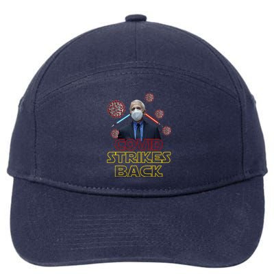 Covid Strikes Back Dr Fauci Funny 7-Panel Snapback Hat