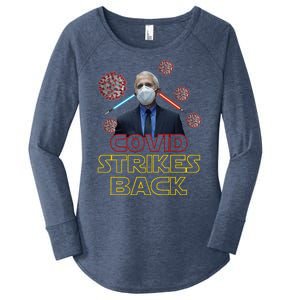 Covid Strikes Back Dr Fauci Funny Women's Perfect Tri Tunic Long Sleeve Shirt