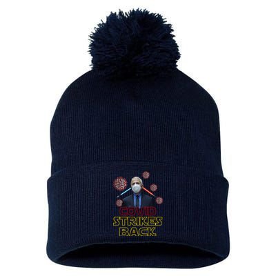 Covid Strikes Back Dr Fauci Funny Pom Pom 12in Knit Beanie