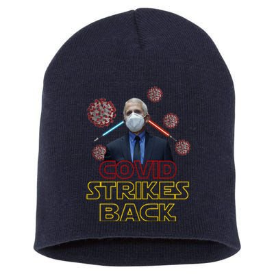 Covid Strikes Back Dr Fauci Funny Short Acrylic Beanie