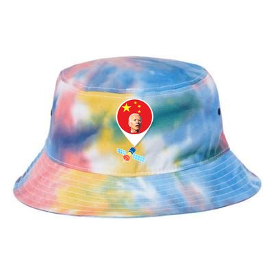 Chinese Spy Balloon Funny Surveillance Joe Biden China Flag Tie Dye Newport Bucket Hat