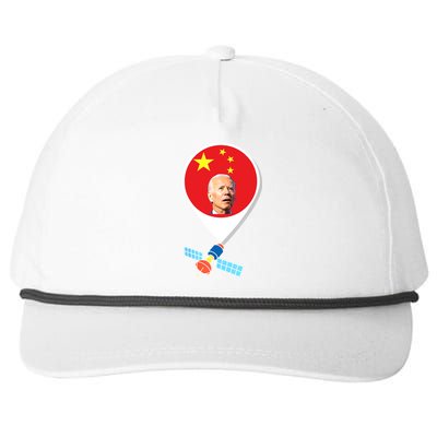 Chinese Spy Balloon Funny Surveillance Joe Biden China Flag Snapback Five-Panel Rope Hat