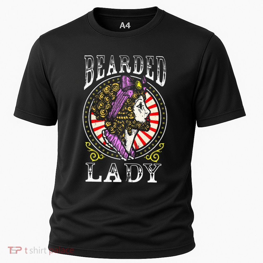 Circus Staff Bearded Lady Costume Vintage Carnival Performance Shirt