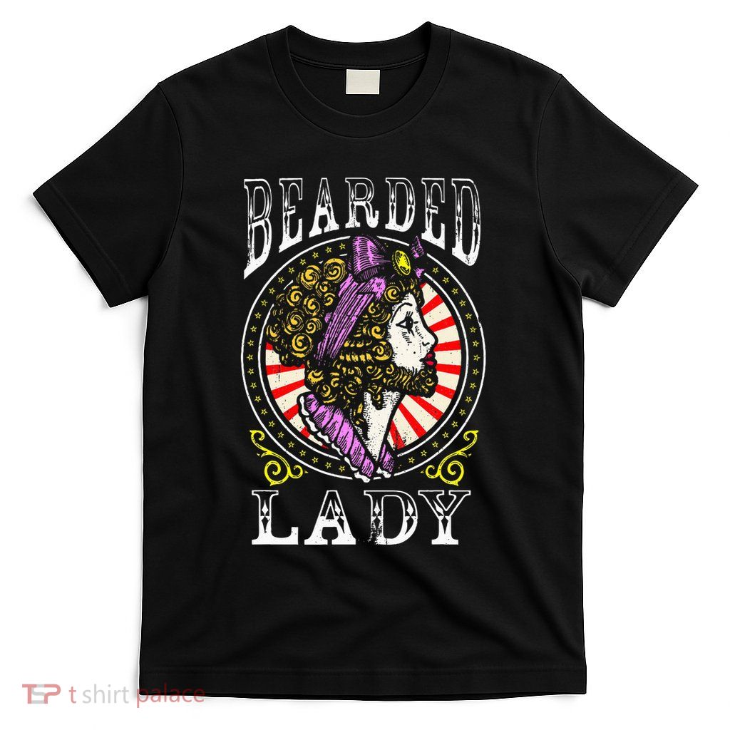 Circus Staff Bearded Lady Costume Vintage Carnival T-Shirt