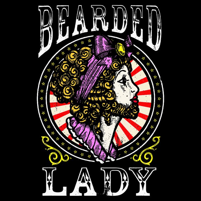 Circus Staff Bearded Lady Costume Vintage Carnival Womens Tank Top