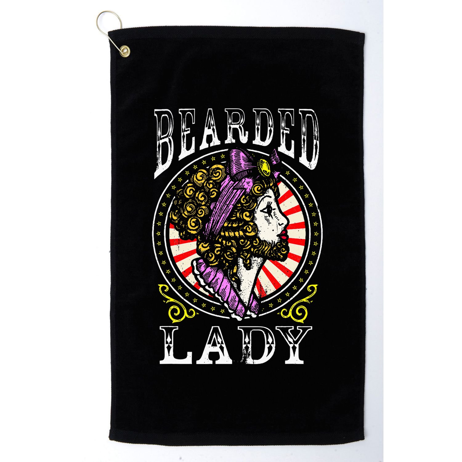Circus Staff Bearded Lady Costume Vintage Carnival Golf Towel