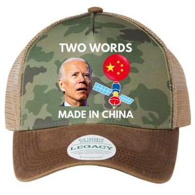 Chinese Spy Balloon Funny Surveillance Joe Biden China Flag  Legacy Tie Dye Trucker Hat