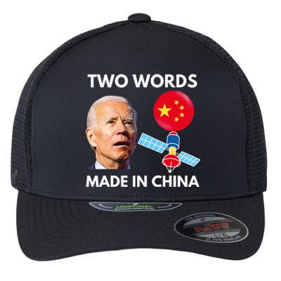 Chinese Spy Balloon Funny Surveillance Joe Biden China Flag  Flexfit Unipanel Trucker Cap