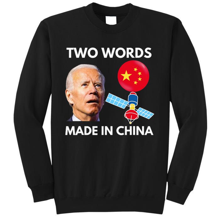 Chinese Spy Balloon Funny Surveillance Joe Biden China Flag  Sweatshirt