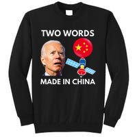 Chinese Spy Balloon Funny Surveillance Joe Biden China Flag  Tall Sweatshirt