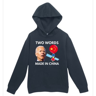 Chinese Spy Balloon Funny Surveillance Joe Biden China Flag  Urban Pullover Hoodie