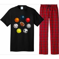 Cartoon Sports Balls Design Pajama Set