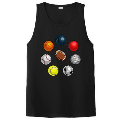 Cartoon Sports Balls Design PosiCharge Competitor Tank