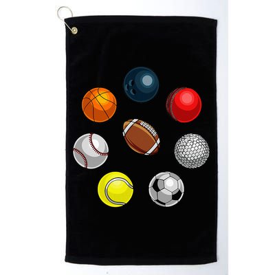 Cartoon Sports Balls Design Golf Towel
