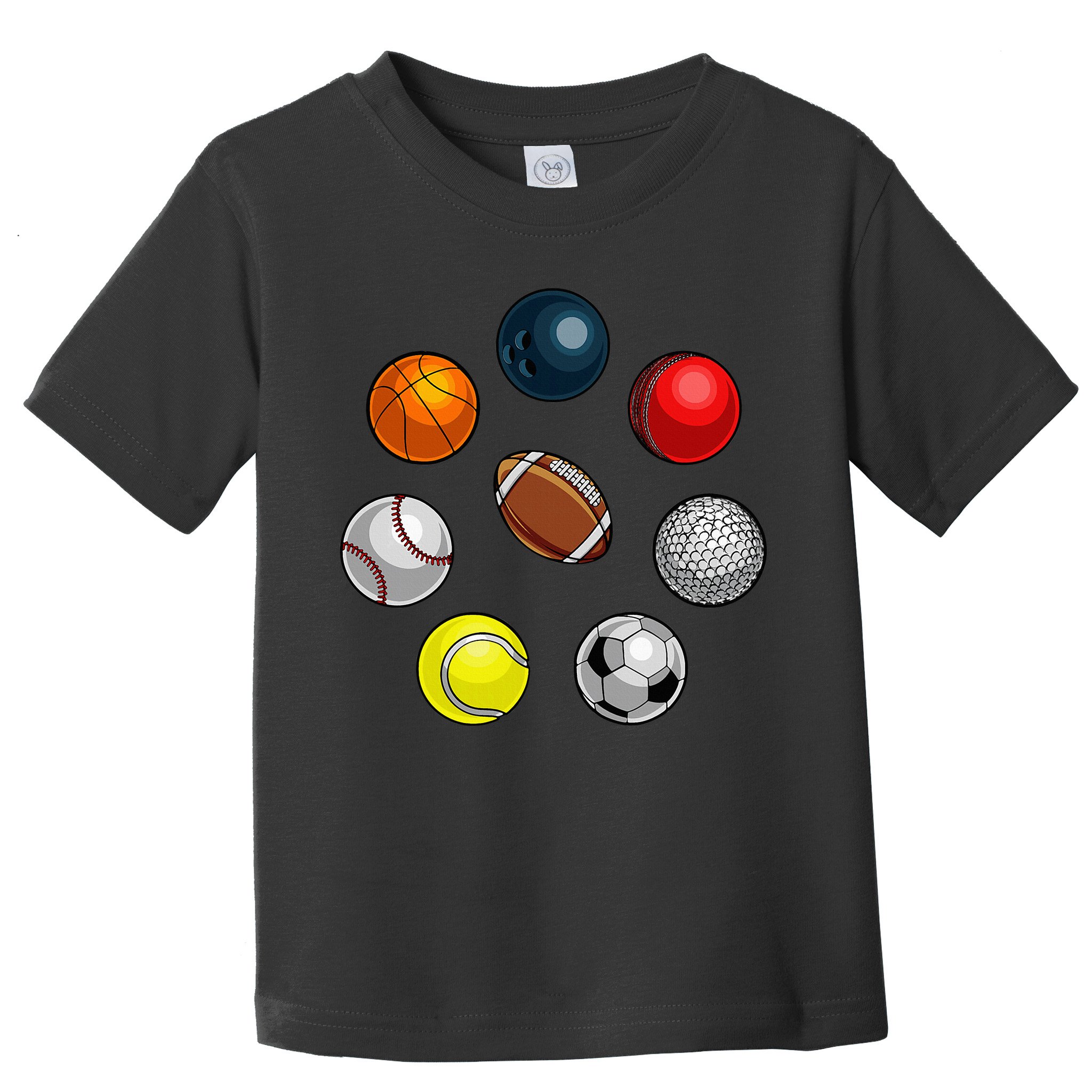 Cartoon Sports Balls Design Toddler T-Shirt