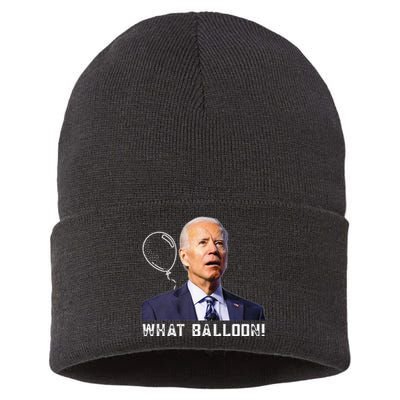 Chinese Spy Balloon Funny Surveillance Joe Biden  Sustainable Knit Beanie