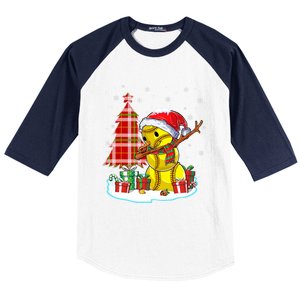 Christmas Softball Ball Snow Dabbing Santa Hat Xmas Tree Funny Gift Baseball Sleeve Shirt