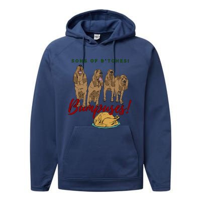 Christmas Story Bumpuses Bloodhounds Classic Performance Fleece Hoodie