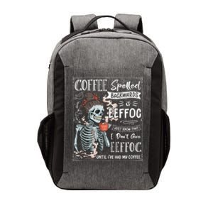 Coffee Spelled Backwards Is Eeffoc Skeleton Ing Coffee Gift Vector Backpack