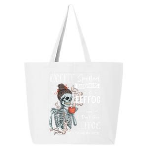 Coffee Spelled Backwards Is Eeffoc Skeleton Ing Coffee Gift 25L Jumbo Tote