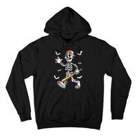 Cool Skeleton Baseball Lover Halloween Baseball Player Hoodie