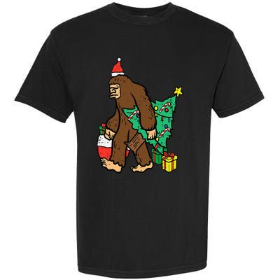 Christmas Sasquatch Bigfoot Xmas Garment-Dyed Heavyweight T-Shirt