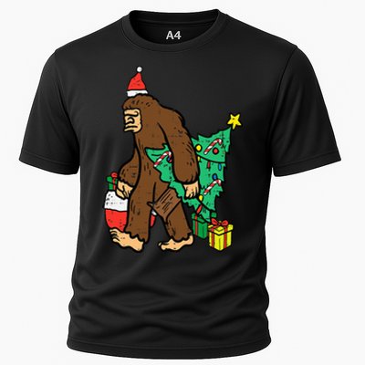 Christmas Sasquatch Bigfoot Xmas Cooling Performance Crew T-Shirt