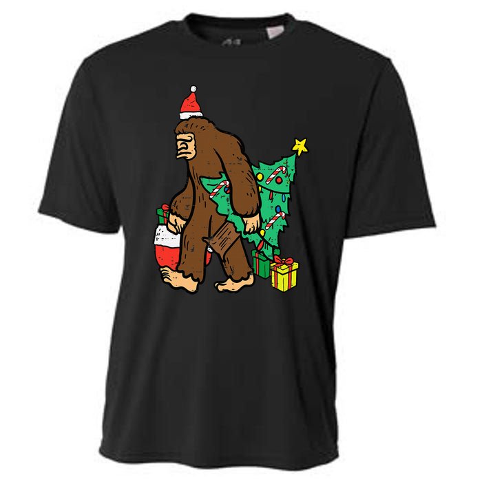 Christmas Sasquatch Bigfoot Xmas Cooling Performance Crew T-Shirt