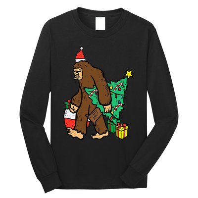 Christmas Sasquatch Bigfoot Xmas Long Sleeve Shirt