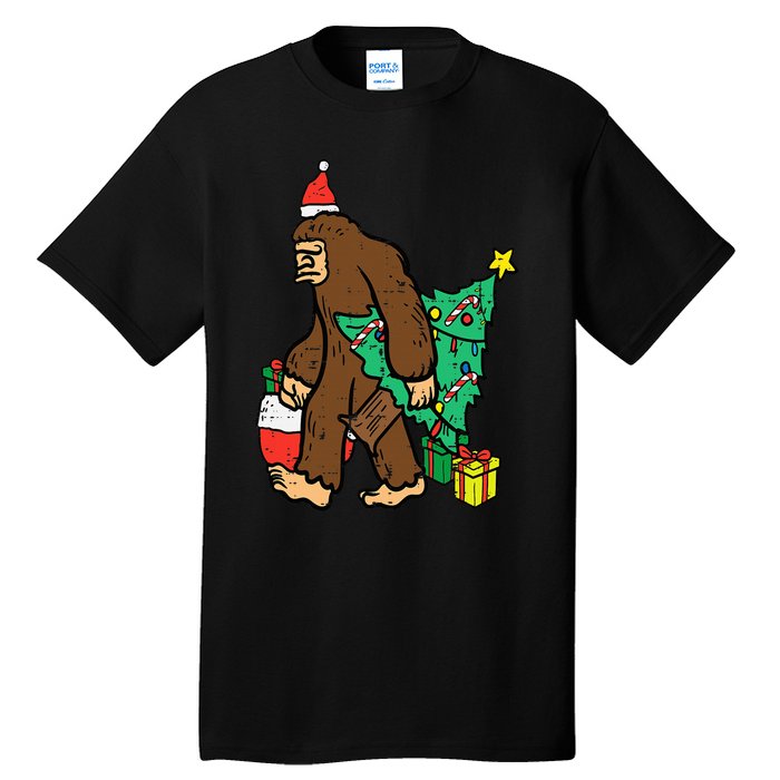 Christmas Sasquatch Bigfoot Xmas Tall T-Shirt