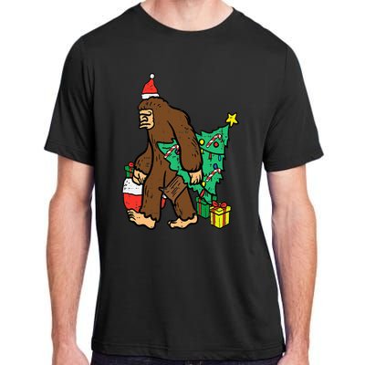 Christmas Sasquatch Bigfoot Xmas Adult ChromaSoft Performance T-Shirt