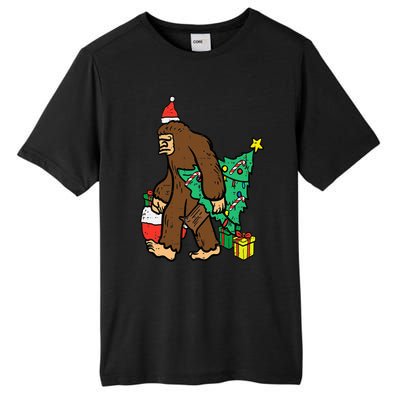 Christmas Sasquatch Bigfoot Xmas Tall Fusion ChromaSoft Performance T-Shirt