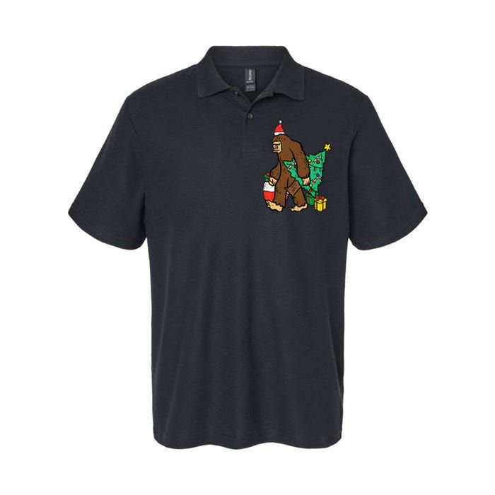 Christmas Sasquatch Bigfoot Xmas Softstyle Adult Sport Polo