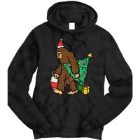 Christmas Sasquatch Bigfoot Xmas Tie Dye Hoodie