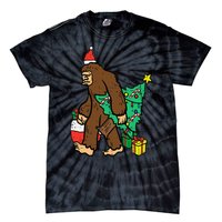 Christmas Sasquatch Bigfoot Xmas Tie-Dye T-Shirt