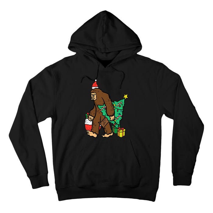 Christmas Sasquatch Bigfoot Xmas Tall Hoodie