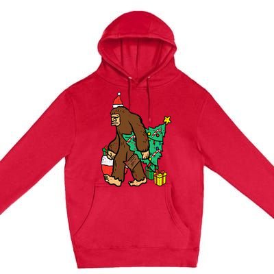 Christmas Sasquatch Bigfoot Xmas Premium Pullover Hoodie