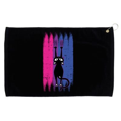 Cat Scratching Bisexual Pride Cute Kitten Kitty Lgbtq Ally Gift Grommeted Golf Towel