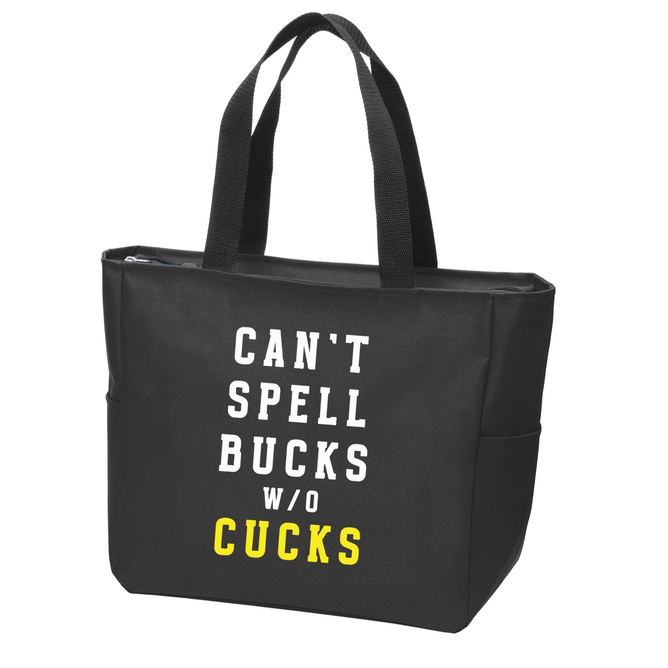 Cant Spell Bucks Without Cucks Michigan Football Zip Tote Bag