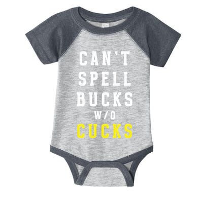 Cant Spell Bucks Without Cucks Michigan Football Infant Baby Jersey Bodysuit