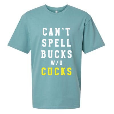 Cant Spell Bucks Without Cucks Michigan Football Sueded Cloud Jersey T-Shirt