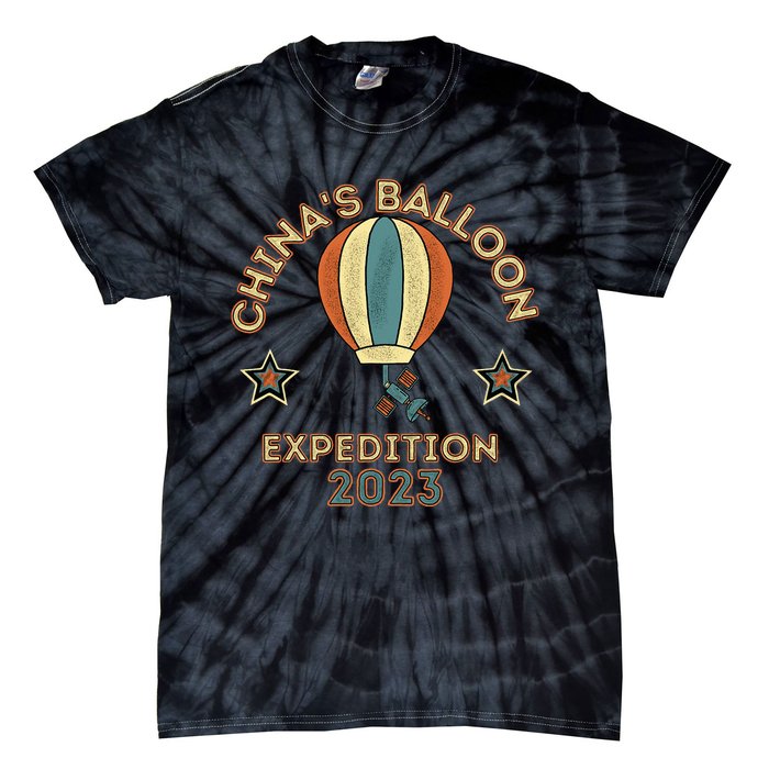 Chinese Spy Balloon China's Surveillance Satellite Tie-Dye T-Shirt