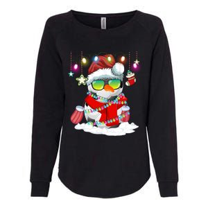 Christmas Soccer Ball Snow Santa Hat Lights Funny Xmas Cute Gift Womens California Wash Sweatshirt