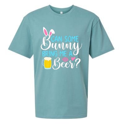 Can Some Bunny Bring Me A Beer happy Easter Day Sueded Cloud Jersey T-Shirt