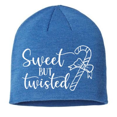 Christmas Sweet But Twisted Candy Cane Funny Xmas Gift Sustainable Beanie