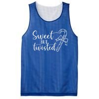 Christmas Sweet But Twisted Candy Cane Funny Xmas Gift Mesh Reversible Basketball Jersey Tank