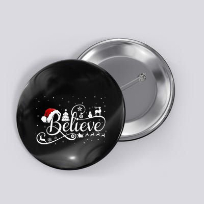 Christmas Shirt Believe Santa Claus Believe Christmas Kid Button