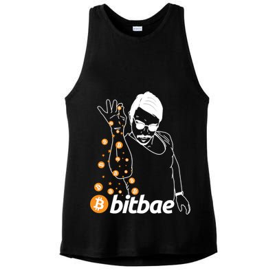 Crypto Salt Bae Bitcoin Ladies PosiCharge Tri-Blend Wicking Tank